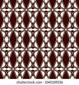 Ethnic style abstract seamless pattern with repeated diamonds. Native americans ornamental background. Tribal motif. Eclectic wallpaper. Boho chic digital paper, textile print, page fill. Vector art