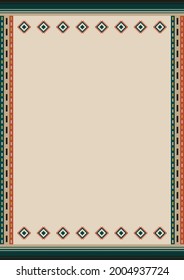 Ethnic style background. For card, restaurant menu, banner, flyer. South western style ornament. Mexican tribal patterns and copy space for text. South western style ornament.