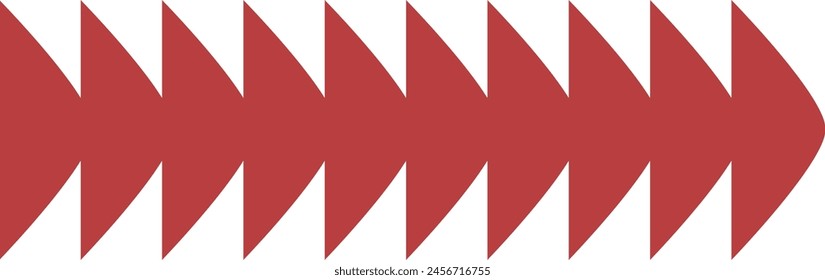 Ethnic Style Borders with Abstract Pattern Design. Horizontal Pattern. Isolated Vector Illustration