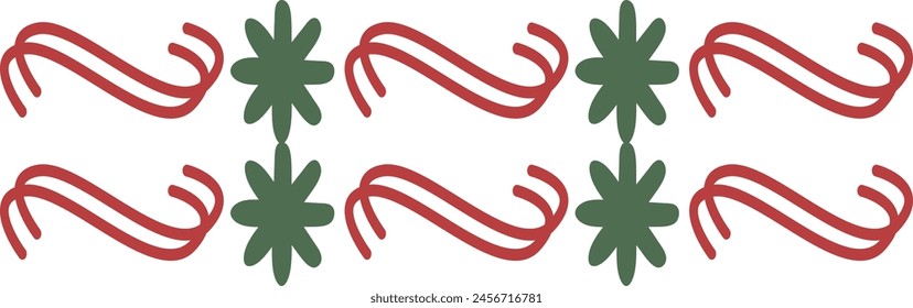 Ethnic Style Borders with Abstract Pattern Design. Horizontal Pattern. Isolated Vector Illustration