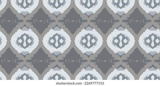Ethnic style carpet texture. Seamless textile ornament. Gray seamless pattern. Vector seamless pattern