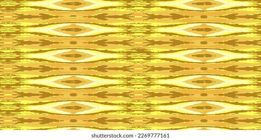 Ethnic style carpet texture. Seamless textile ornament. Yellow seamless pattern. Vector seamless pattern
