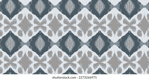 Textura de alfombra de estilo étnico. Ornamento textil sin foco. Patrón gris sin fisuras. Patrón transparente del vector