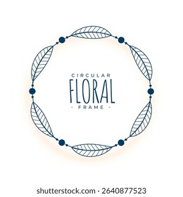 ethnic style circular empty frame with beautiful floral swirls design vector