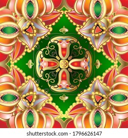 Ethnic style colorful paisley seamless pattern. Beautiful ornamental bright floral background. Patterned vector design with elegance paisley flowers. Abstract ornaments. For fabric, textile, prints