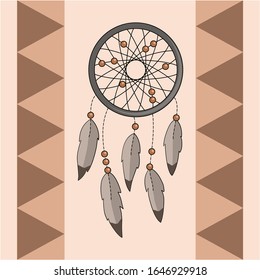 ethnic style, dream catcher vector illustration