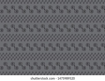 Ethnic style fabric print. Vector graphics. Horizontal direction