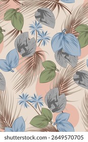 Ethnic style, floral, colorful fabric patterns. Textile illustration, fashion design suitable for printing, wallpaper, decoration, web and cover.
