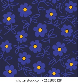 Ethnic style floral colorful seamless pattern. Can be printed and used as wrapping paper, wallpaper, textile, fabric.  Ethnic embroidery. Indian, Scandinavian, Gypsy, Mexican, African rug.