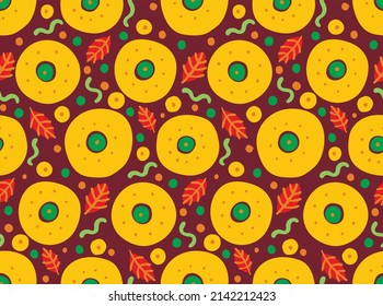 Ethnic style floral colorful seamless pattern. Can be printed and used as wrapping paper, wallpaper, textile, fabric.  Ethnic embroidery. Indian, Scandinavian, Gypsy, Mexican, Ukrainian pattern.