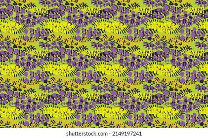 Ethnic style floral colorful seamless pattern. Can be printed and used as wrapping paper, wallpaper, textile, fabric.  Ethnic embroidery. Indian, Scandinavian, Gypsy, Mexican, Ukrainian pattern.