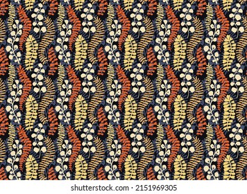 Ethnic style floral colorful seamless pattern. Can be printed and used as wrapping paper, wallpaper, textile, fabric.  Ethnic embroidery. Indian, Scandinavian, Gypsy, Mexican, Ukrainian pattern.