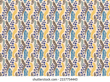 Ethnic style floral colorful seamless pattern. Can be printed and used as wrapping paper, wallpaper, textile, fabric.  Ethnic embroidery. Indian, Scandinavian, Gypsy, Mexican, Ukrainian pattern.