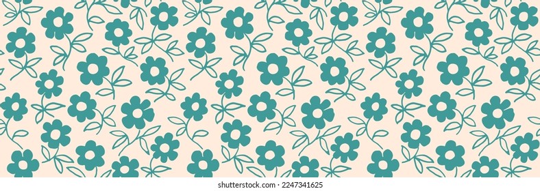 Ethnic style floral colorful seamless pattern. Can be printed and used as wrapping paper, wallpaper, textile, fabric. Ethnic embroidery. Indian, Scandinavian, Gypsy, Mexican, Ukrainian pattern.