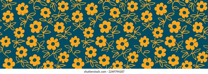 Ethnic style floral colorful seamless pattern. Can be printed and used as wrapping paper, wallpaper, textile, fabric. Ethnic embroidery. Indian, Scandinavian, Gypsy, Mexican. Ukrainian pattern.