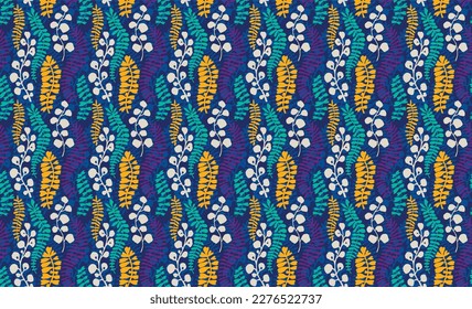Ethnic style floral colorful seamless pattern. Can be printed and used as wrapping paper, wallpaper, textile, fabric. Ethnic embroidery. Indian, Scandinavian, Gypsy, Mexican, Ukrainian pattern.