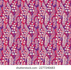 Ethnic style floral colorful seamless pattern. Can be printed and used as wrapping paper, wallpaper, textile, fabric. Ethnic embroidery. Indian, Scandinavian, Gypsy, Mexican, Ukrainian pattern.