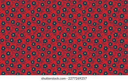 Ethnic style floral colorful seamless pattern. Can be printed and used as wrapping paper, wallpaper, textile, fabric. Ethnic embroidery. Indian, Scandinavian, Gypsy, Mexican, Ukrainian pattern.