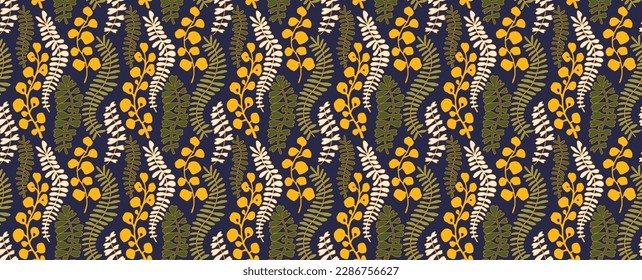 Ethnic style floral colorful seamless pattern. Can be printed and used as wrapping paper, wallpaper, textile, fabric. Ethnic embroidery. Indian, Scandinavian, Gypsy, Mexican. Ukrainian pattern.