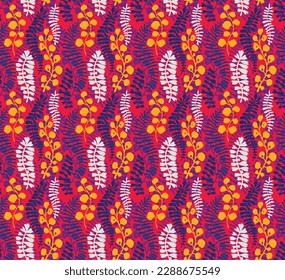 Ethnic style floral colorful seamless pattern. Can be printed and used as wrapping paper, wallpaper, textile, fabric. Ethnic embroidery. Indian, Scandinavian, Gypsy, Mexican, Ukrainian pattern.