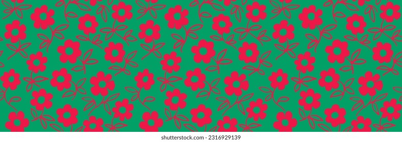 Ethnic style floral colorful seamless pattern. Can be printed and used as wrapping paper, wallpaper, textile, fabric. Ethnic embroidery. Indian, Scandinavian, Gypsy, Mexican. Ukrainian pattern.