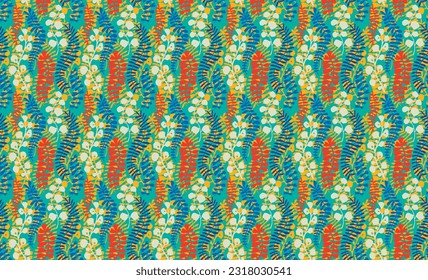 Ethnic style floral colorful seamless pattern. Can be printed and used as wrapping paper, wallpaper, textile, fabric. Ethnic embroidery. Indian, Scandinavian, Gypsy, Mexican,Ukrainian pattern.