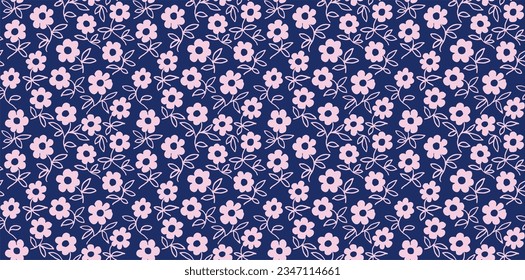 Ethnic style floral colorful seamless pattern. Can be printed and used as wrapping paper, wallpaper, textile, fabric. Ethnic embroidery. Indian, Scandinavian, Gypsy, Mexican, Ukrainian pattern.