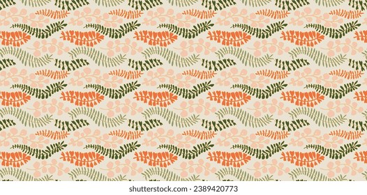 Ethnic style floral colorful seamless pattern. Can be printed and used as wrapping paper, wallpaper, textile, fabric. Ethnic embroidery. Indian, Scandinavian, Gypsy, Mexican, Ukrainian pattern.