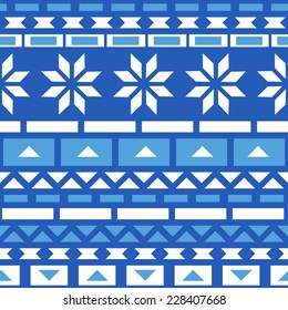 Ethnic style geometric pattern. Seamless background. Vector illustration.