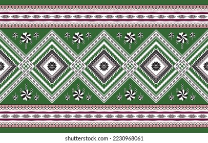 Geometrisches Muster im Ethnischen Stil, traditionelles Design für Hintergrund, Tapeten, Kleidung, Stoff, Vektorgrafik