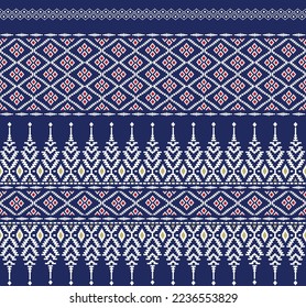 Geometrisches Muster im Ethnischen Stil, traditionelles Design für Hintergrund, Tapeten, Kleidung, Stoff, Vektorgrafik