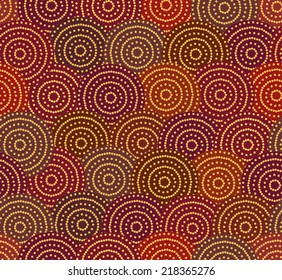 ethnic style multicolored circless pattern. circles are drawn by hand so pattern is very vibrant, good for web background, textile or wrapping paper