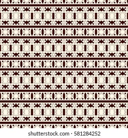 Ethnic style outline seamless pattern with geometric figures. Native americans ornamental abstract background. Tribal motif. Boho chic digital paper, textile print, page fill. Vector art