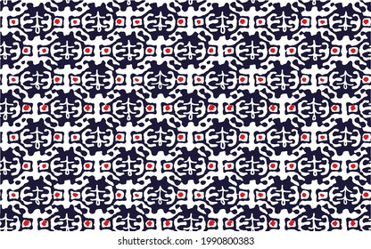 Ethnic style pattern with simple motif, perfect for textiles and decoration