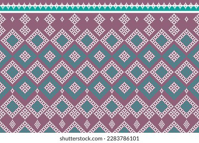 Ethnic style seamless fabric pattern background