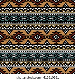 Ethnic style seamless pattern. Boho design. Aztec print template for fabric, paper, wrapping, bags, post cards, phone covers, etc. Aztec pattern. Summer fashion. 