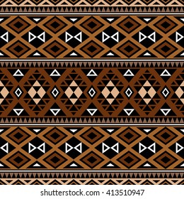 Ethnic style seamless pattern. Boho design. Aztec print template for fabric, paper, wrapping, bags, post cards, phone covers, etc. Aztec pattern. Summer fashion. 