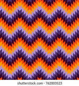 Ethnic style seamless pattern with chevron lines. Native americans ornamental background. Tribal motif. Colorful mosaic wallpaper. Boho chic digital paper, textile print, page fill. Vector art