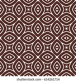 Ethnic style seamless pattern with floral motif. Outline abstract background. Tribal ornament. Boho chic digital paper, textile print, page fill. Vector art
