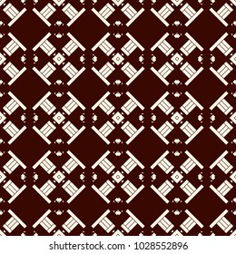 Ethnic style seamless pattern with geometric figures. Native americans ornamental abstract background. Tribal motif. Boho chic digital paper, textile print, page fill. Vector art