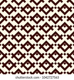 Ethnic style seamless pattern with geometric figures. Native americans ornamental abstract background. Tribal motif. Boho chic digital paper, textile print, page fill. Vector art