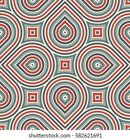 Ethnic style seamless pattern with geometric figures. Native americans ornamental abstract background. Tribal motif. Boho chic digital paper, textile print, page fill. Vector art