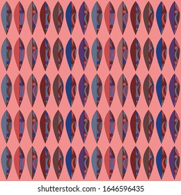Ethnic style. Seamless pattern with leaves. Doodle style