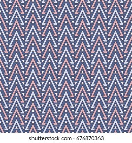 Ethnic style seamless pattern with repeated triangles. Native americans ornamental abstract background. Tribal motif. Boho chic digital paper, textile print, page fill. Vector art