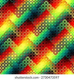 Ethnic style seamless vector pattern with chevron lines. Native american ornamental background. Tribal motif. Colorful mosaic