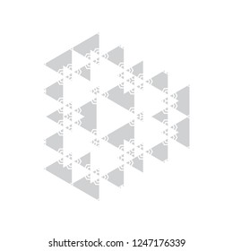 Ethnic symbol in a geometric and symmetrical design