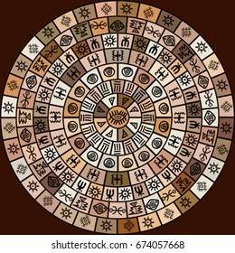Ethnic symbols round design