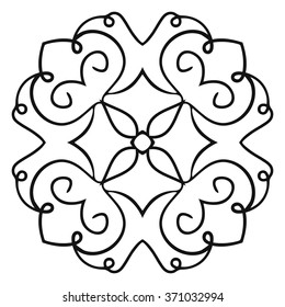 Ethnic symmetrical pattern. Oriental decoration for design.
