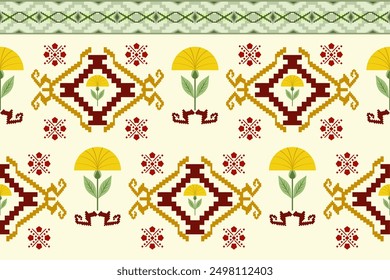 Ethnische Textil Aztec geometrische orientalische traditionelle nahtlose Muster. Stoff Ikat Stickerei Geometrie boho abstrakten Stil, grafische Elemente Design für Tapete, Ornament, Hintergrund, Stoff, Druck