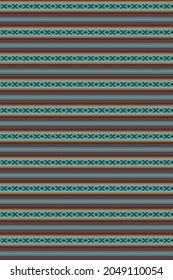 Ethnic textile background. Serape fabric ornament design. Mexican striped blanket, rug seamless pattern. Boho, western decor style.